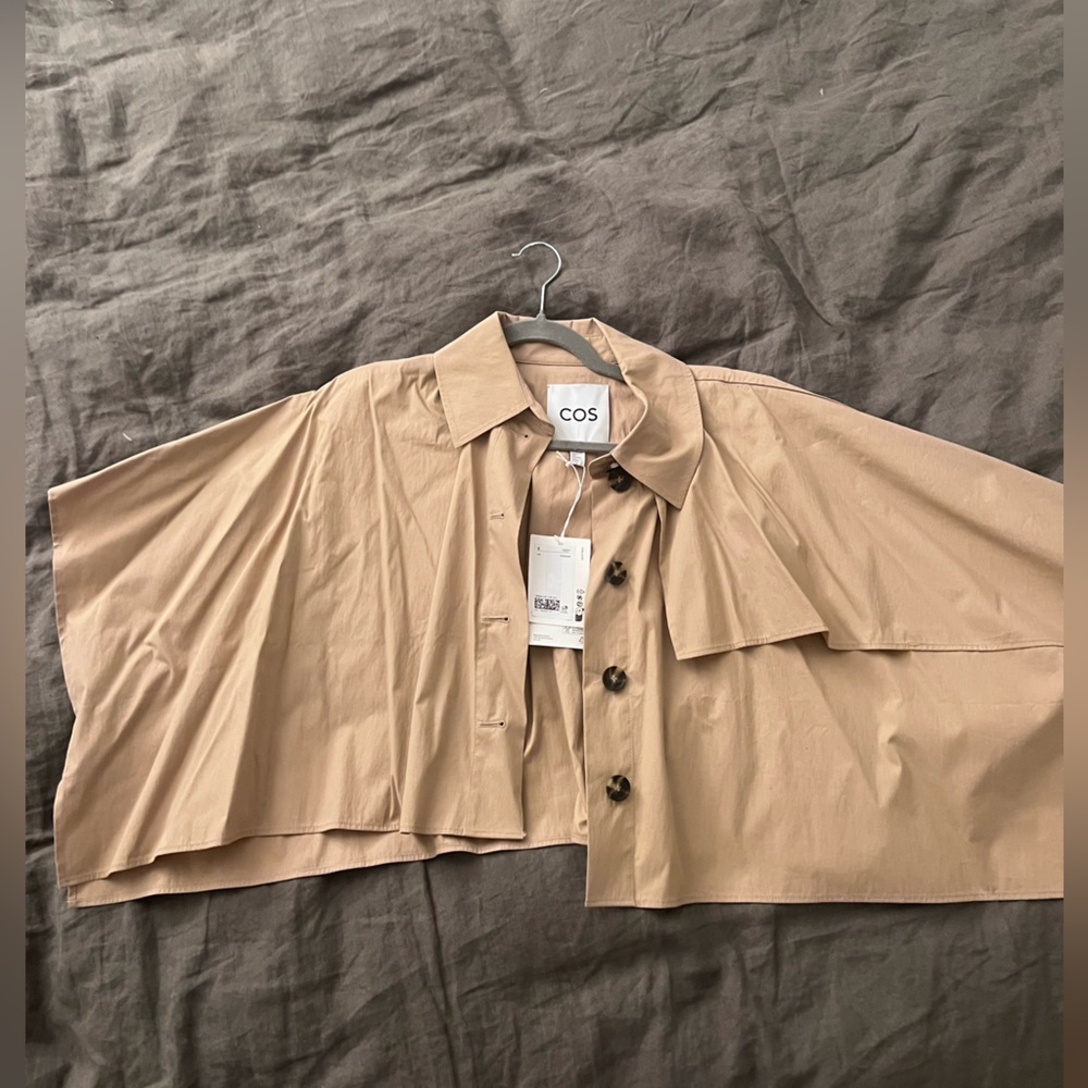 COS one size cropped Tan Trench Coat